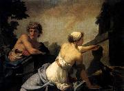 Baron Jean-Baptiste Regnault The Origin of Painting: Dibutades Tracing the Portrait of a Shepherd oil painting